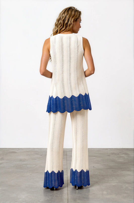 Scallop Trim Knit Set