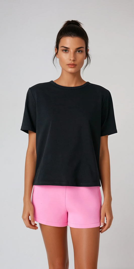 Taya Padded Shoulder Tee