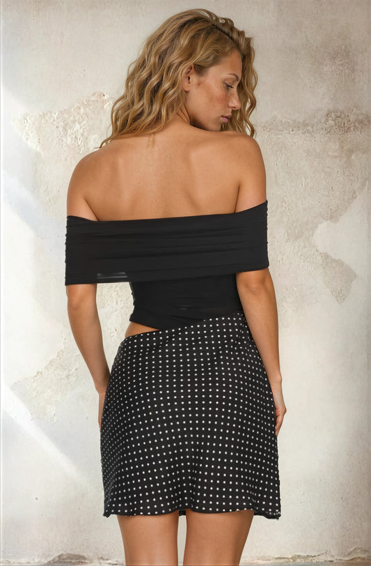 Cut Out Contrast Mini Dress