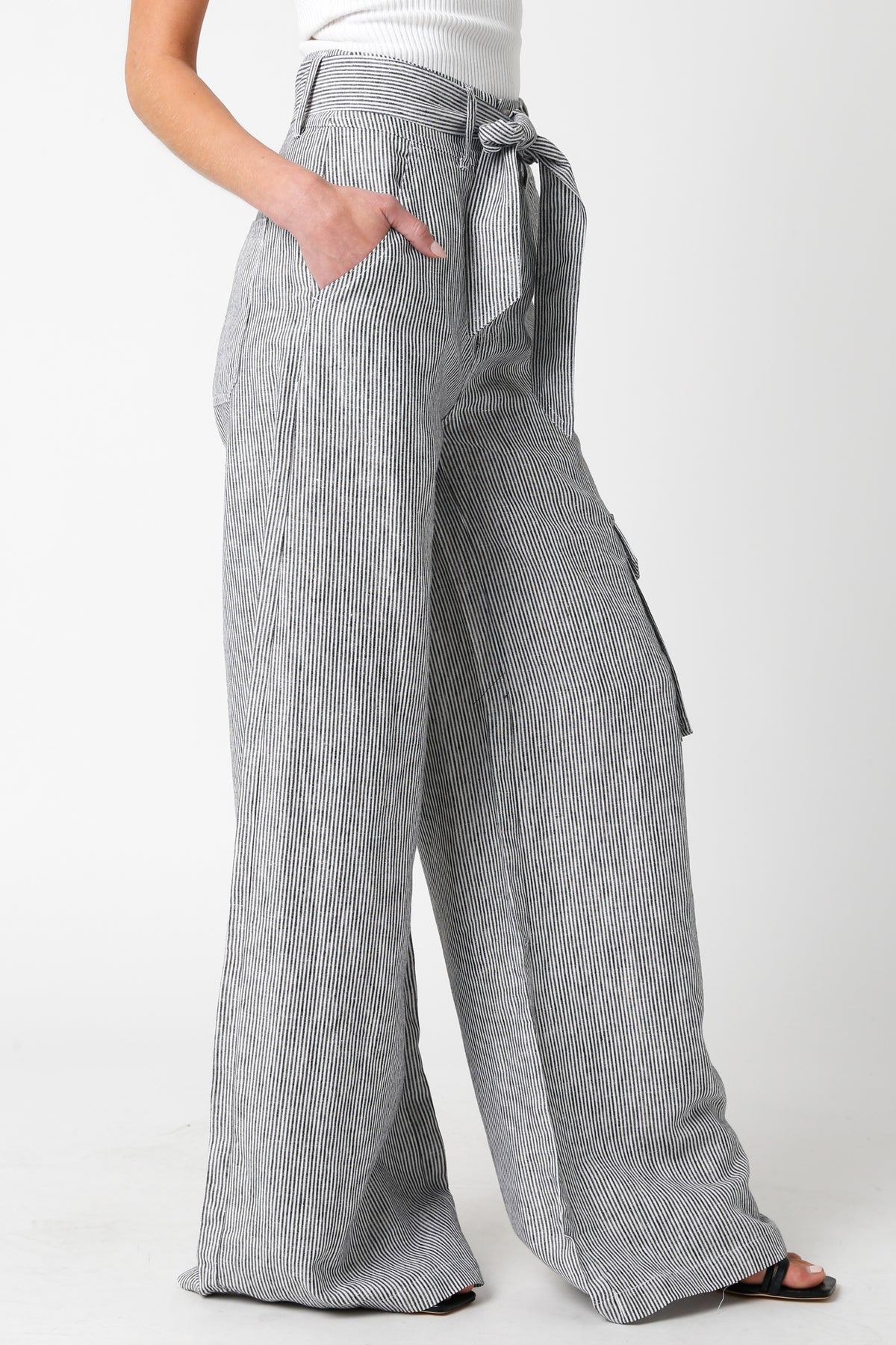 Avalon Linen Pant W/Tie