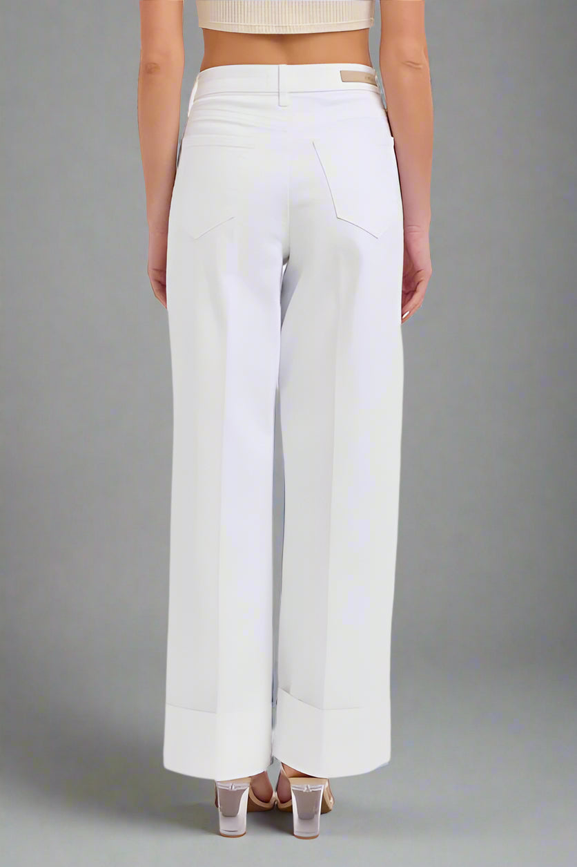 High Rise Cuffed Denim