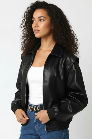Faux Leather Jacket