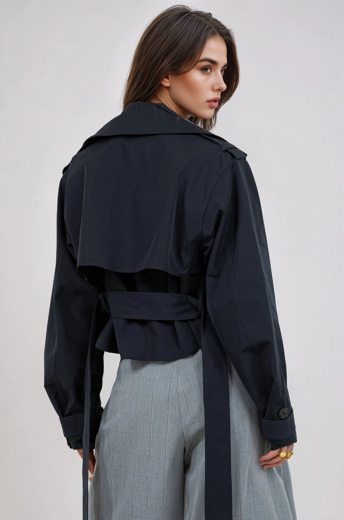 Cropped Trench Jacket