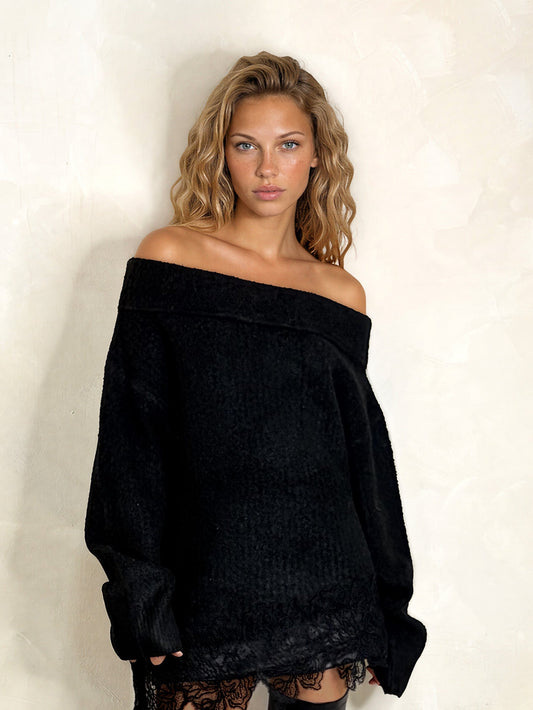 The Amina Off Shoulder Sweater