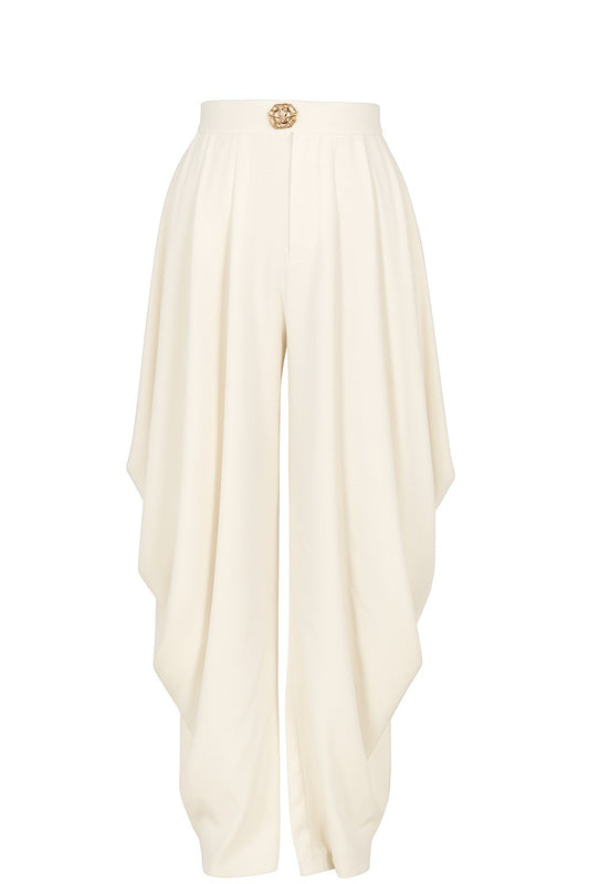 Drape Pant W/Gold Button