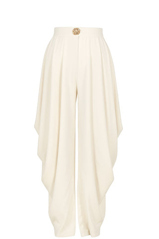 Drape Pant W/Gold Button