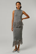 Fringe Knit Skirt