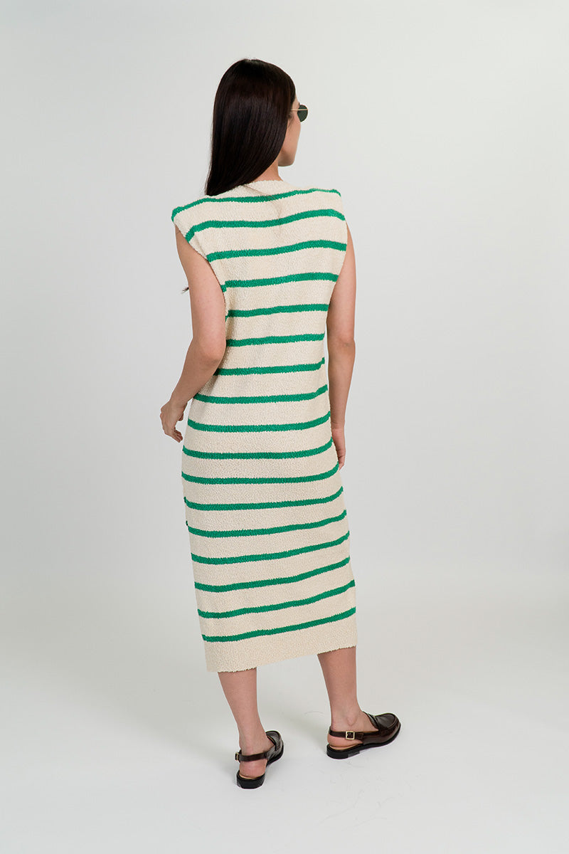 Capella Knit Stripe Padded Dress