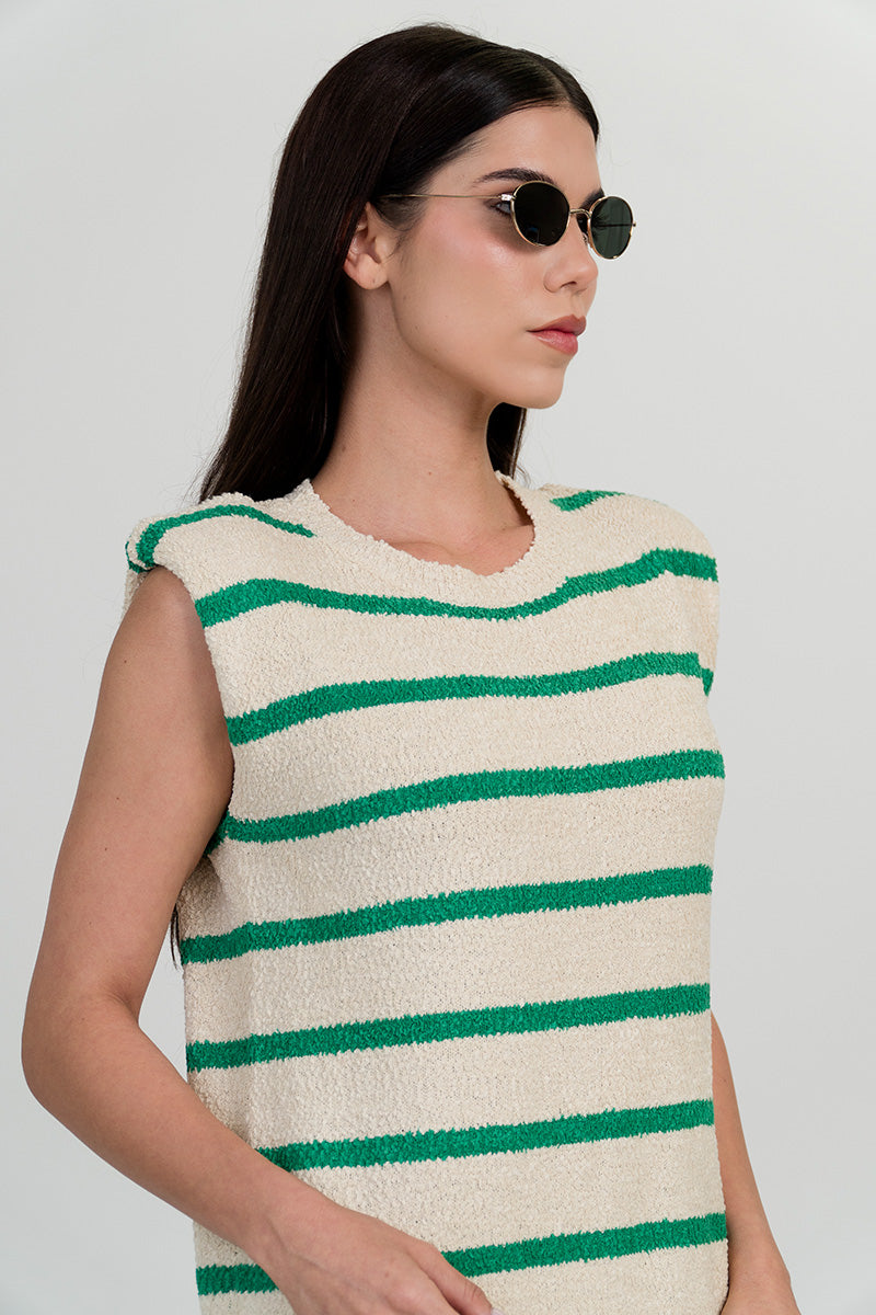 Capella Knit Stripe Padded Dress