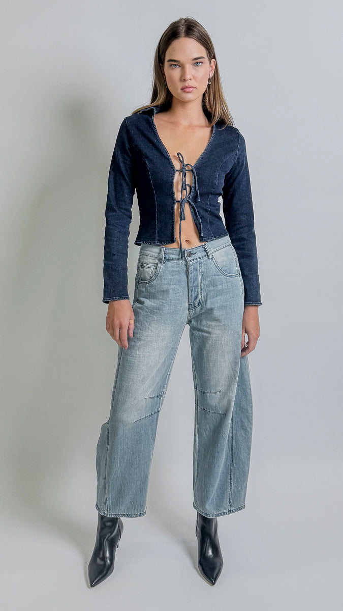 Raiza Denim Top