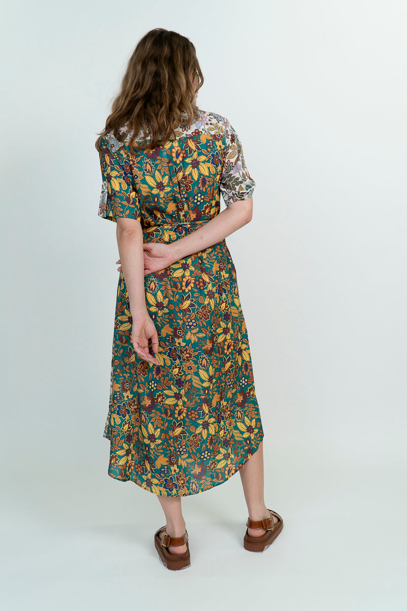 Flores Long Shirt Dress