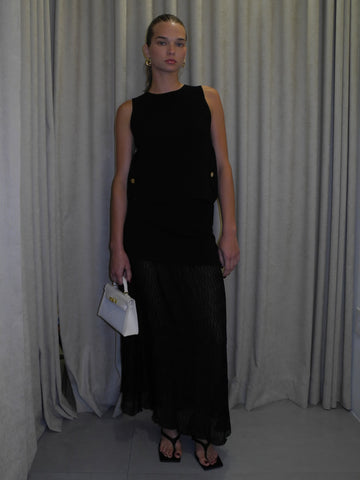 Contrast Maxi Skirt