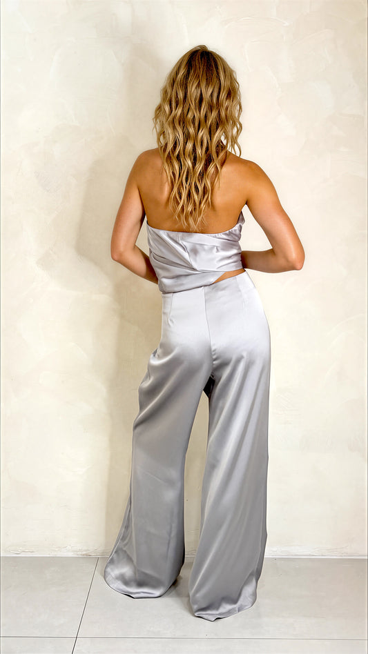 Satin Wide Leg Pant
