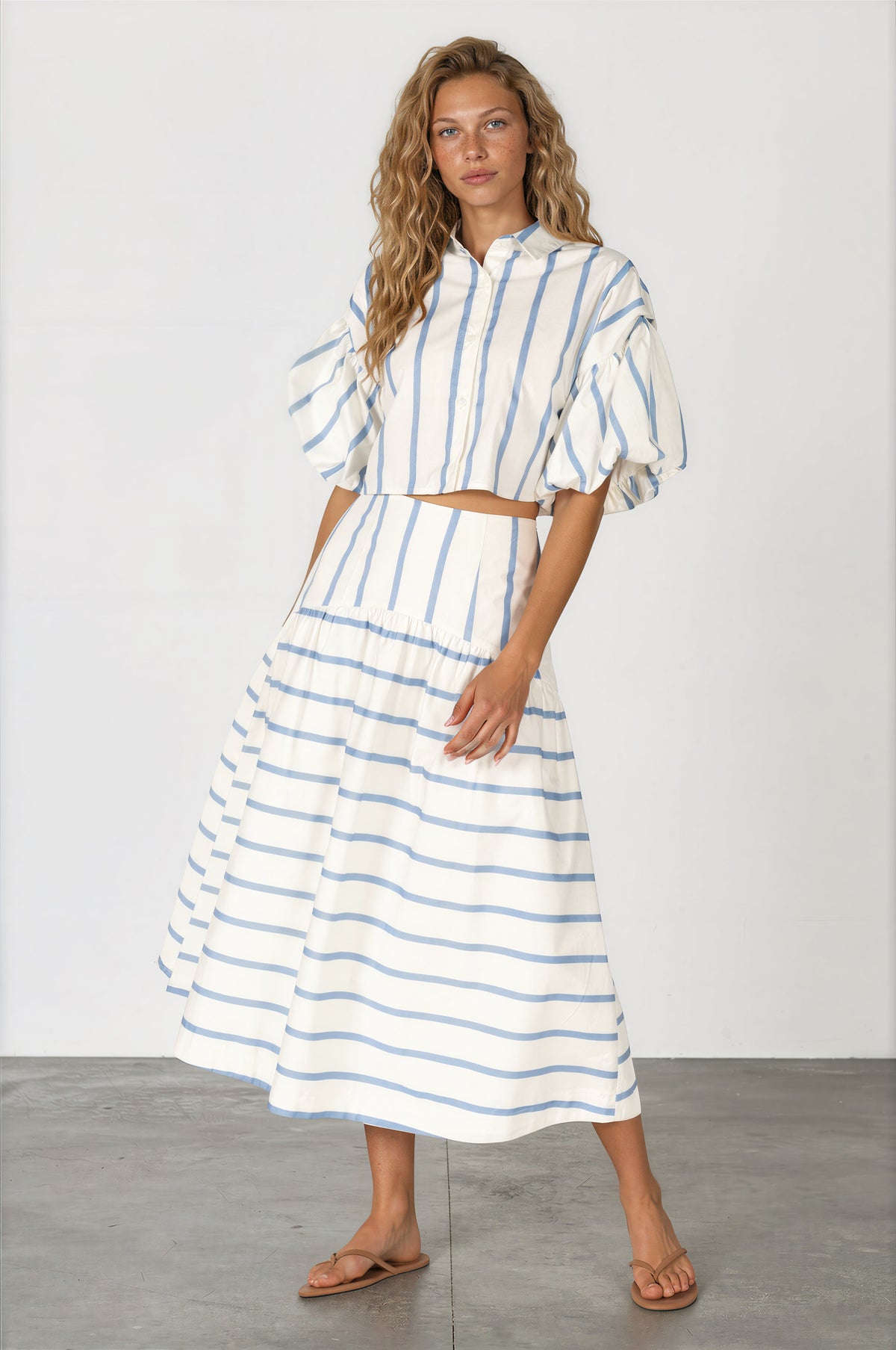 Stripe Maxi Skirt