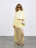 Sequin Mesh Maxi Skirt