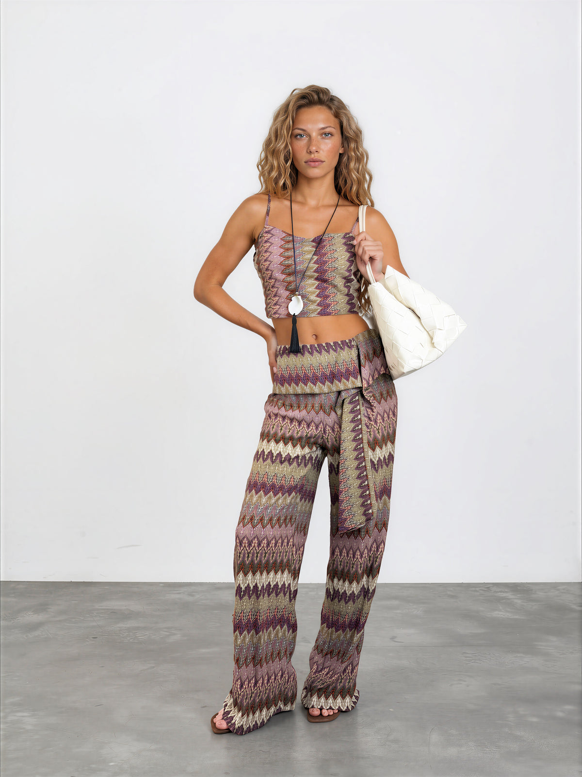 Zig Zag Drape Pant