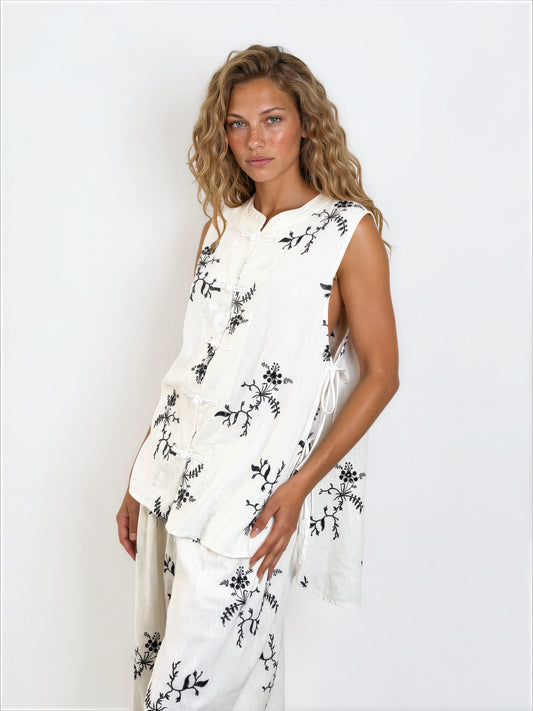 Emb Linen Tunic