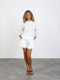 Lace Trim Satin Short
