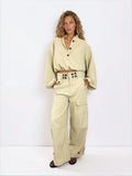 Multi Button Pant Set