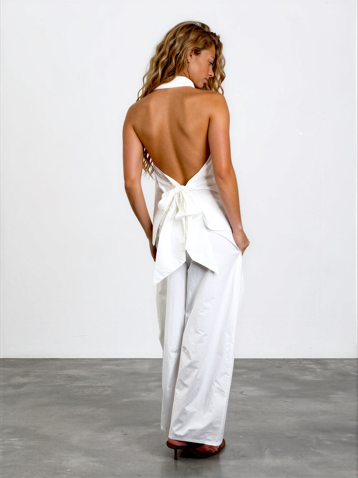 Tie Back Poplin Shirt