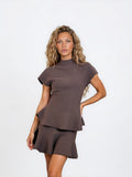 The Knit Flare Mini Skirt