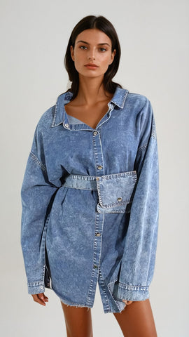 The Sachi Denim Shirt Dress