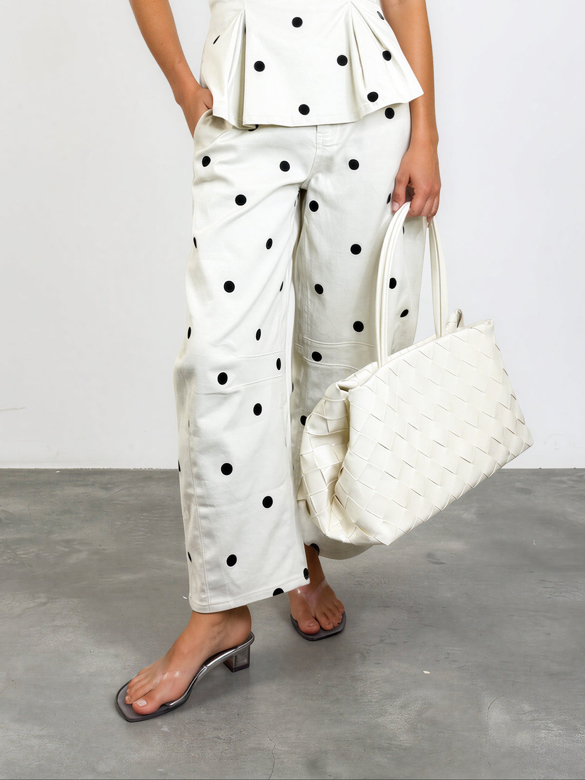 Polka-dot Barrel Pant