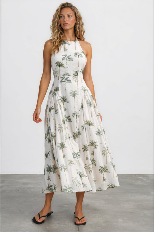 Printed Midi Dress