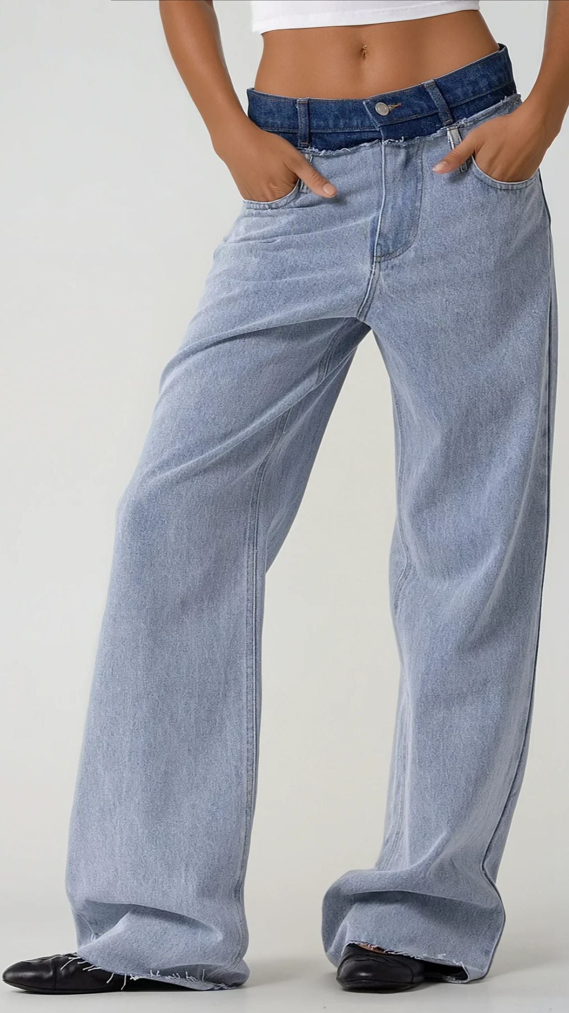 Two Tone Denim Pant