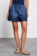 Denim Scallop Short