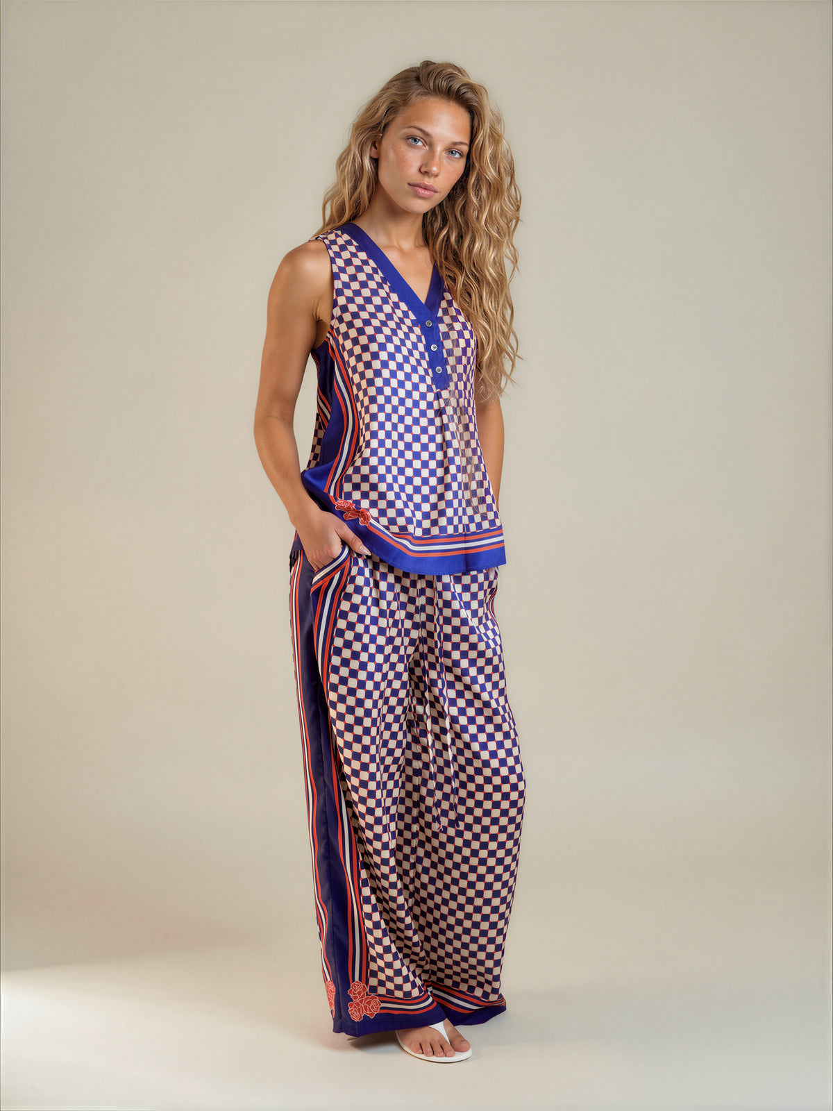V-Neck Sleeveless Top
