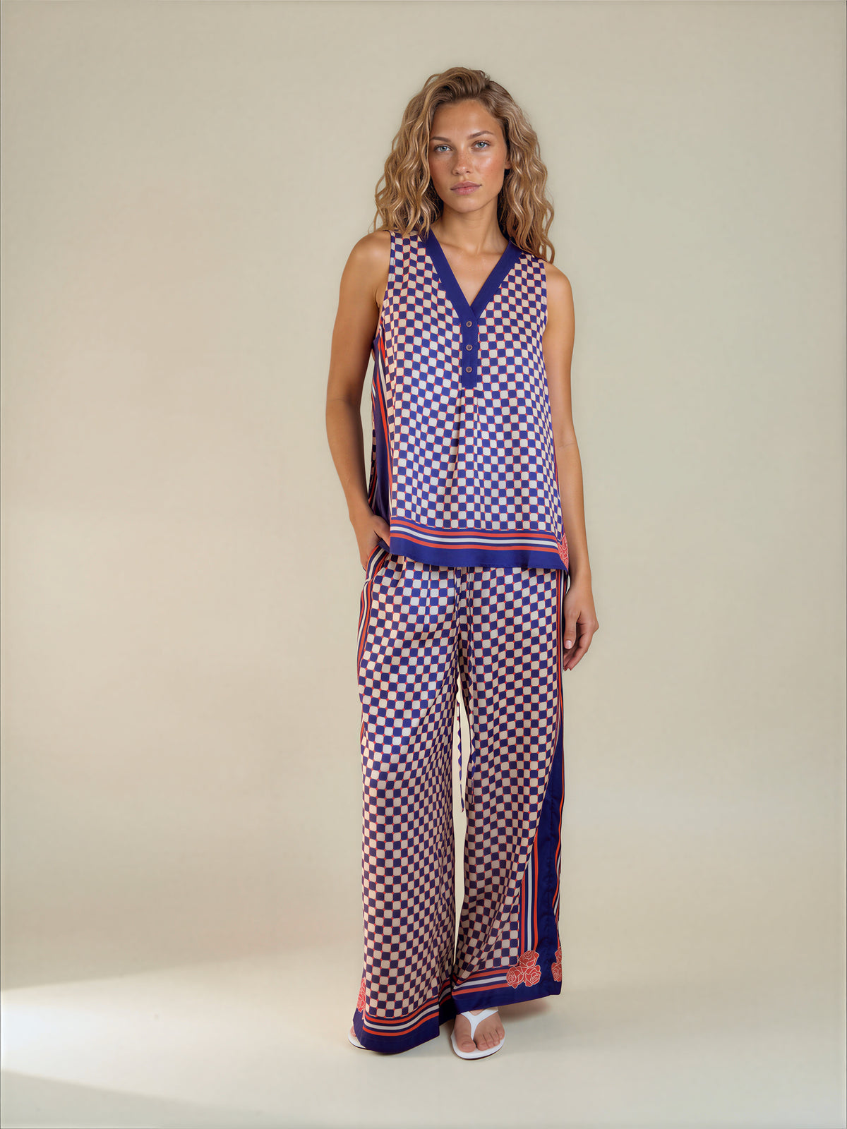 Drawstring Wide Leg Pant