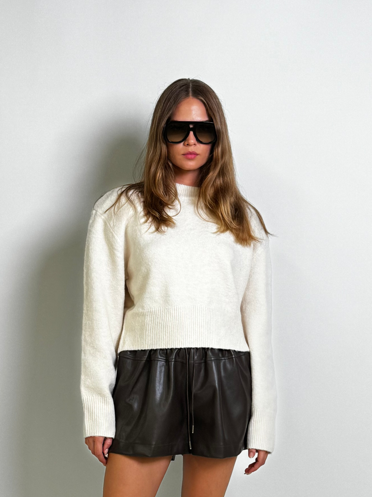 Padded Knit Sweater