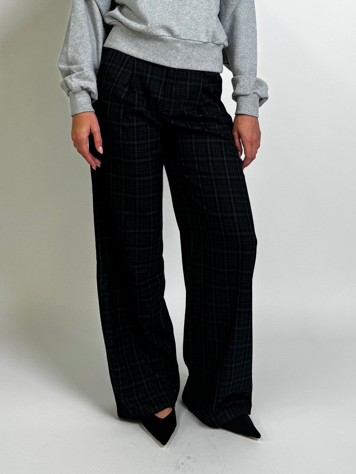 Plaid Contrast Pant