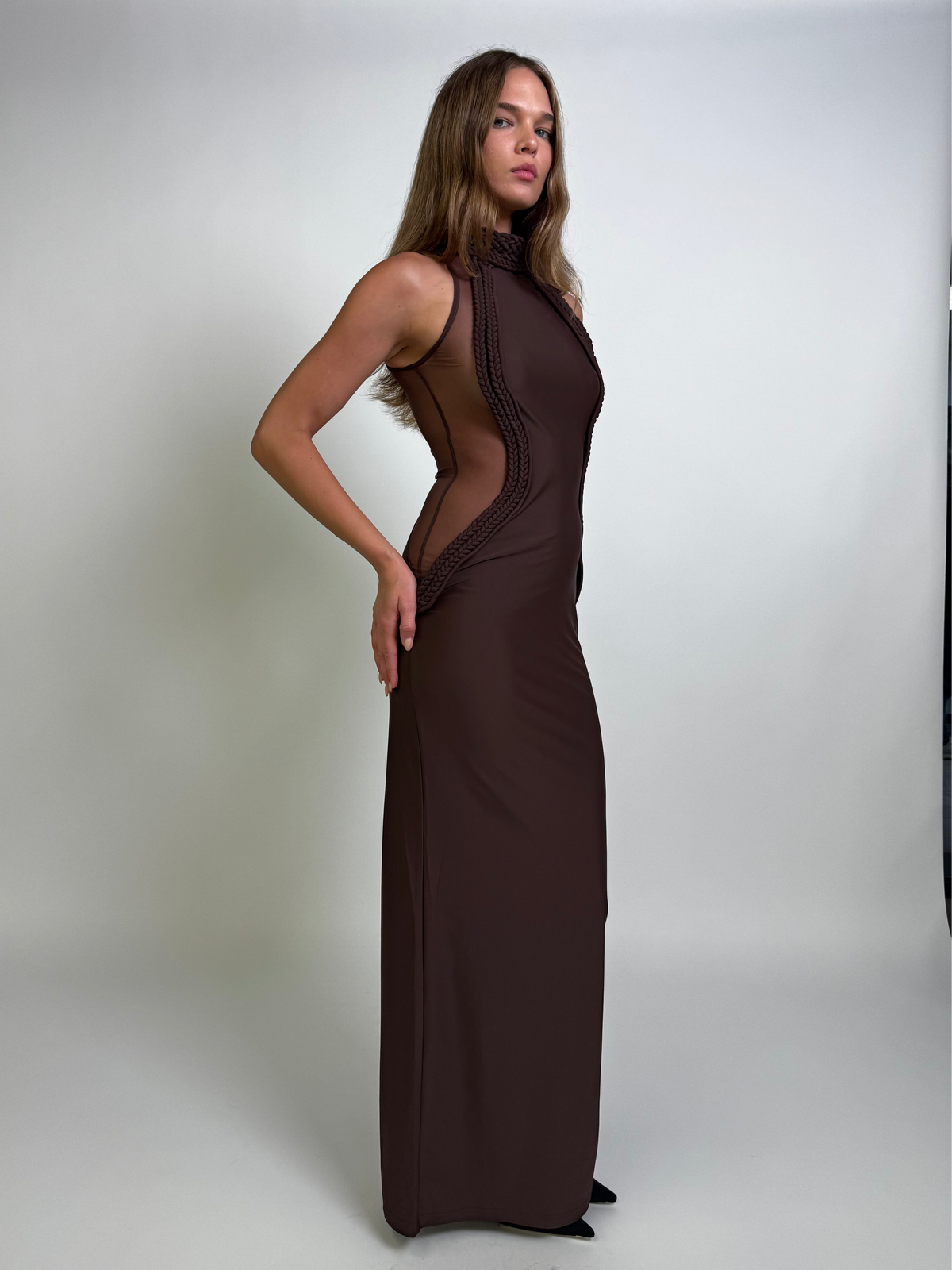 Braided Detail Long Dress