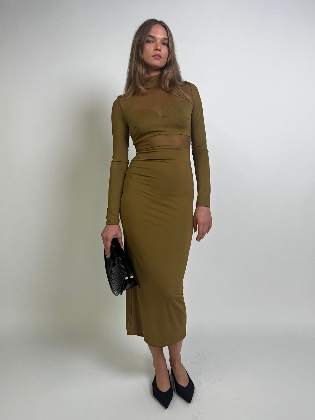 Mesh Contrast Dress