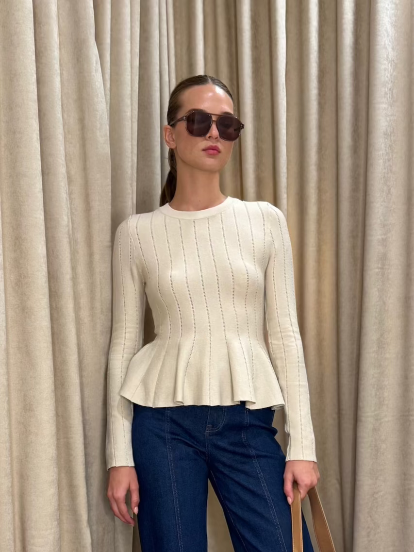 Peplum Light Sweater