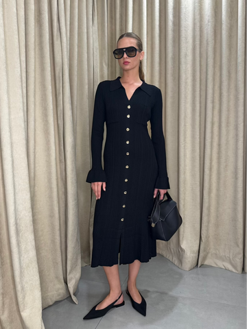 Ribbed L/S Dress