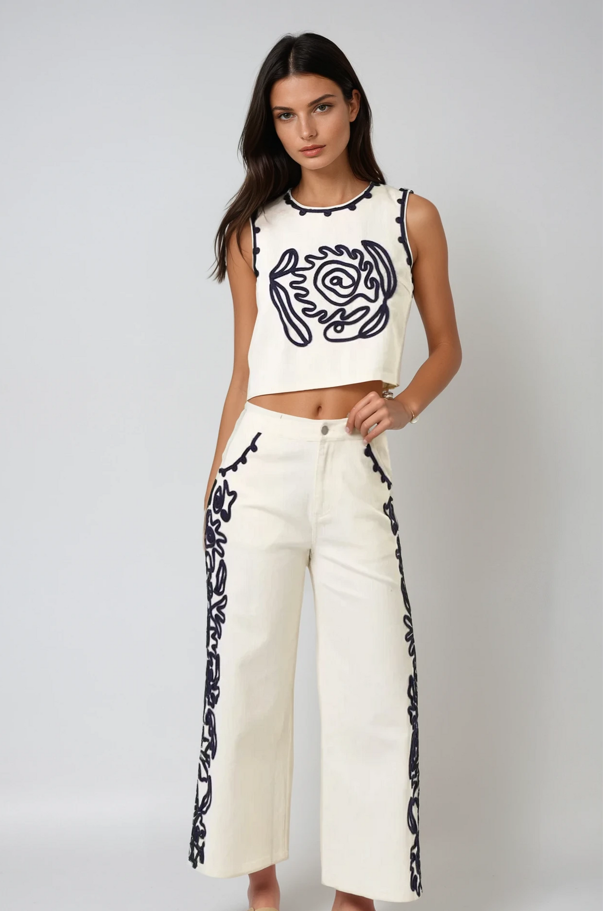 La Fleur Denim Top