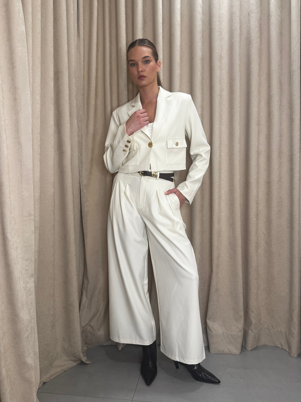 Pleated HW Pant