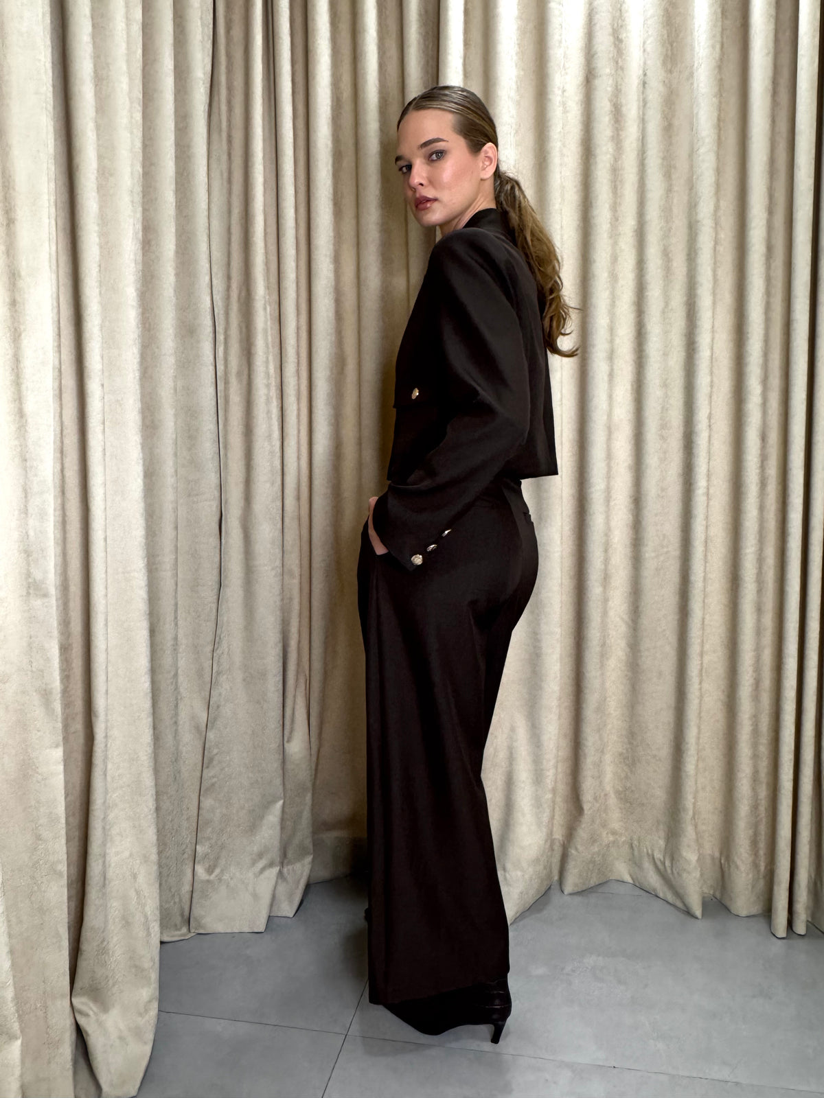 Pleated HW Pant