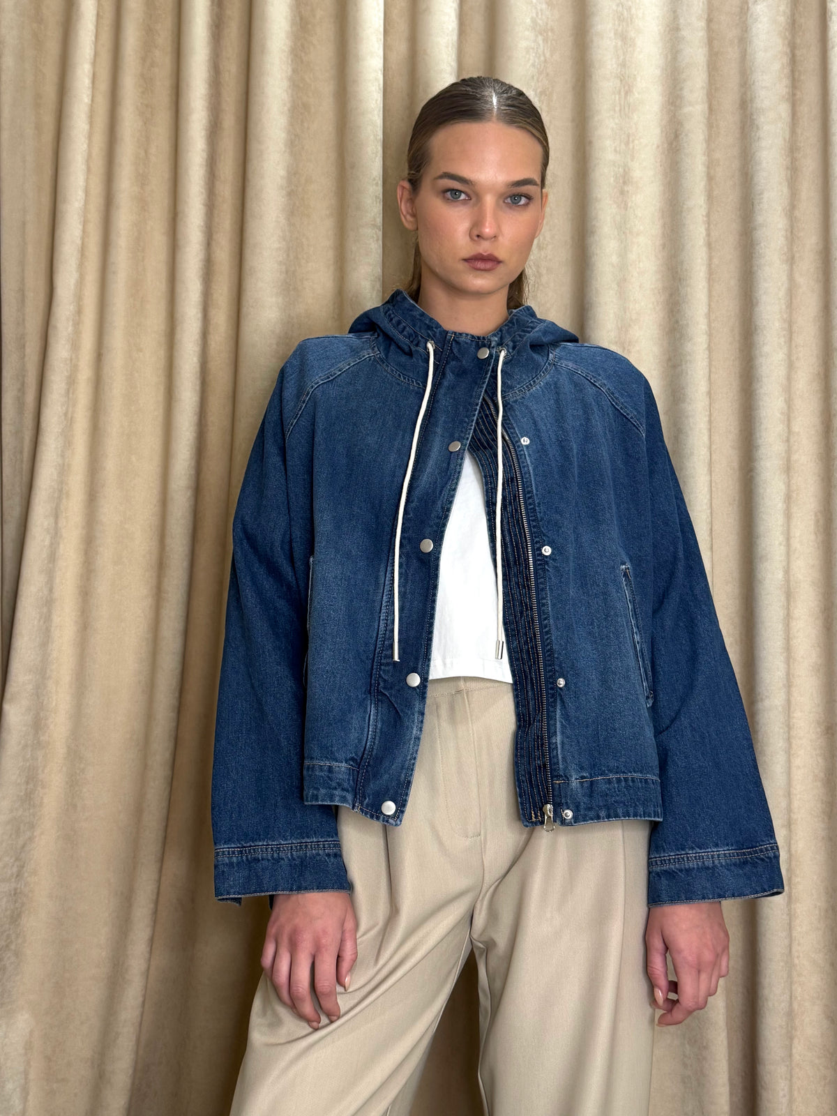 Oversized Jacket W/Hoodie