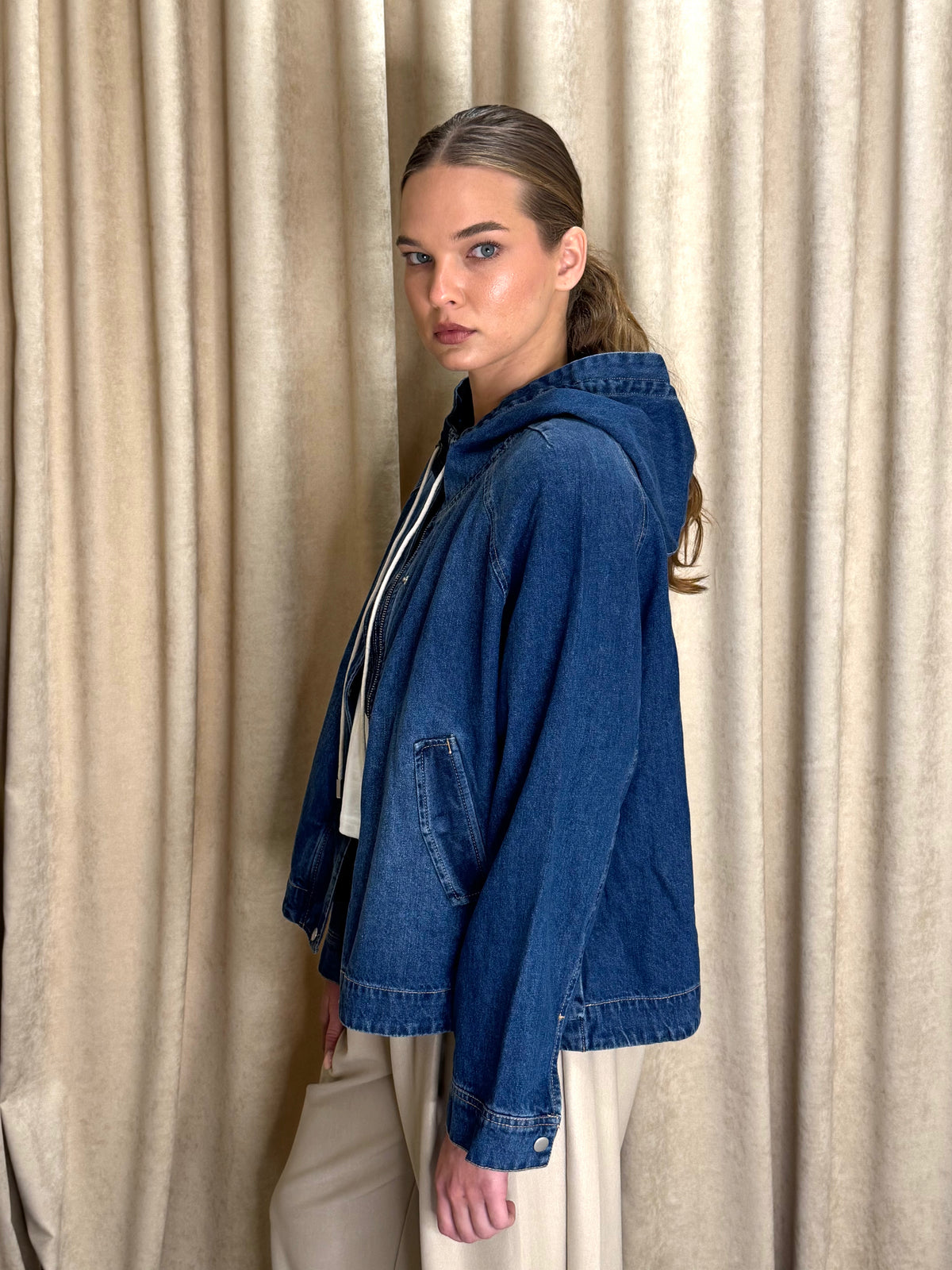 Oversized Jacket W/Hoodie