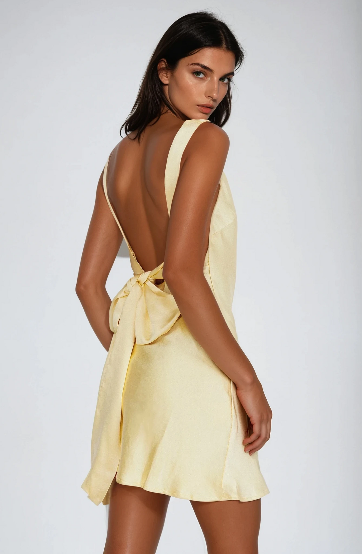The Gena Satin Mini Dress