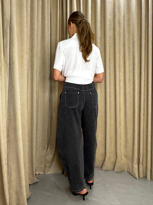 Soft  Denim Barrel Pant