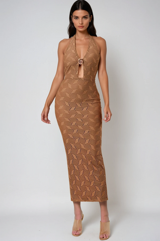 Shell Halter Dress