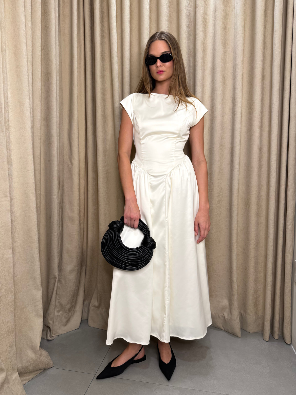 Tie Back Midi Dress
