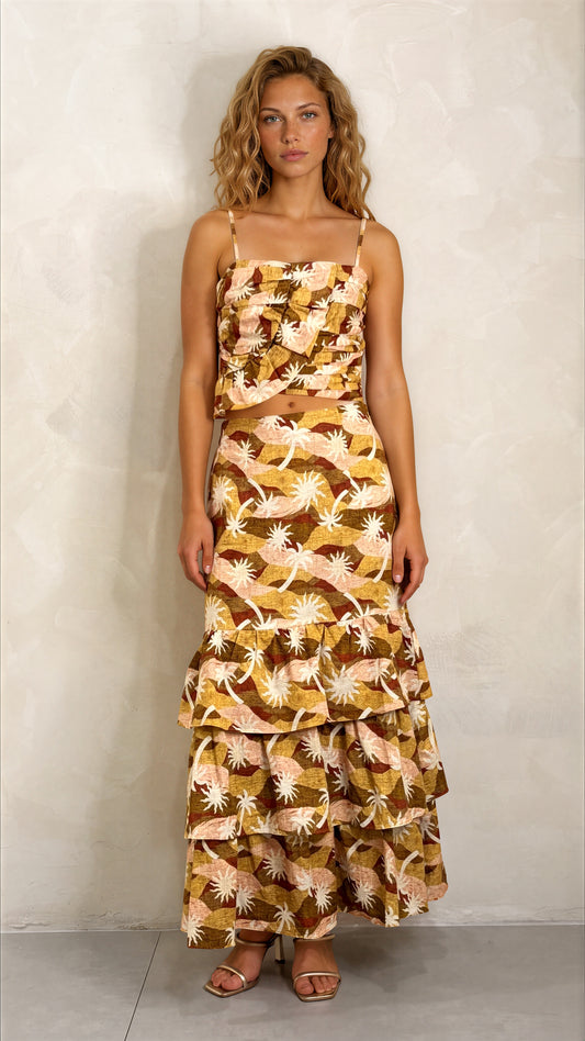 Geo Tiered Skirt