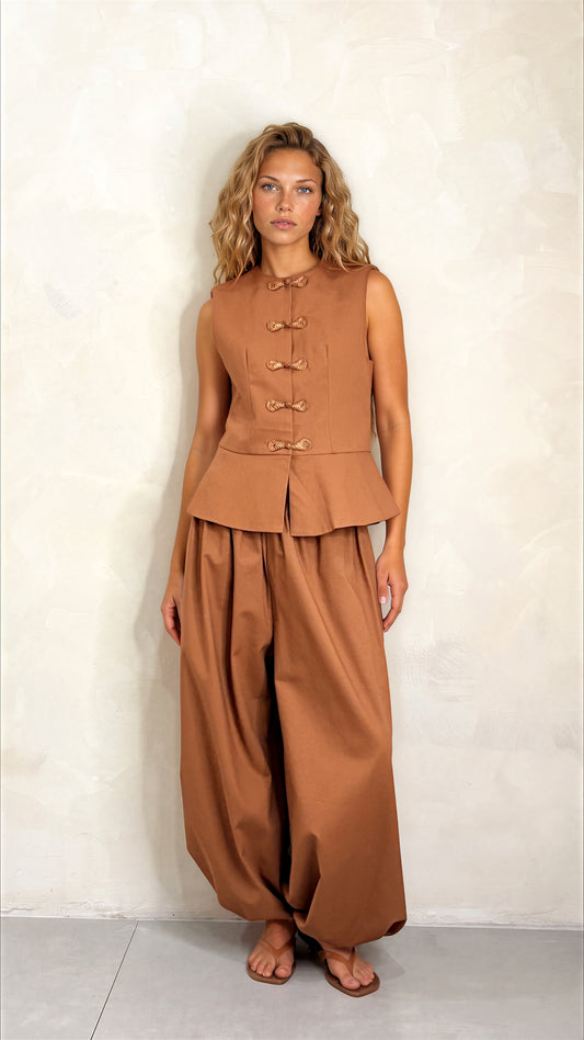 Linen Bubble Pant Set