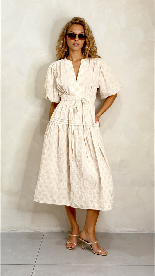 Textured Polkadot Dress